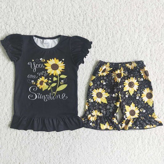 Fashion Baby Girls Clothes Sunflower Boutique Girls Clothing C10-4 6.28