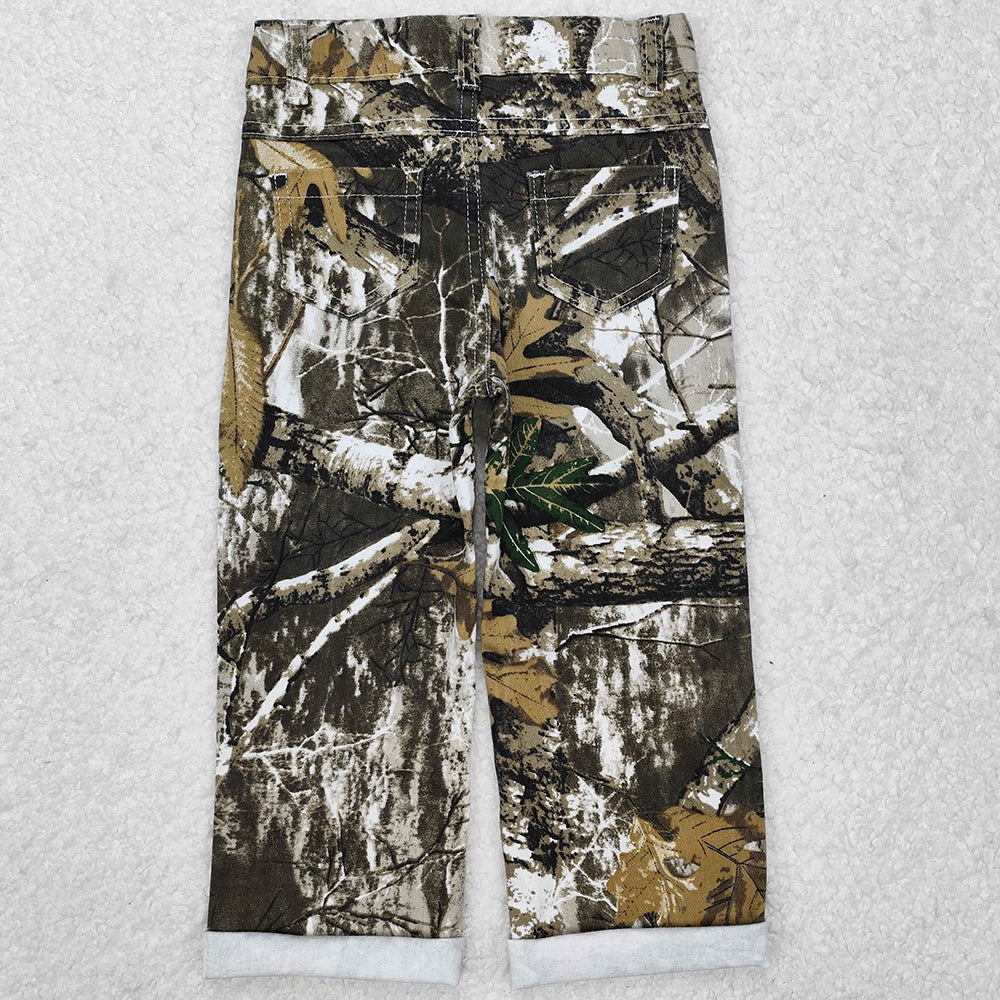 Baby Boys Jeans Camouflage Real Tree Distressed Denim Pants P0410