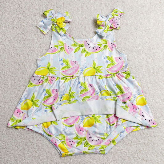 Baby Girls Rompers Strap Watermelon Lemons Tunic Ruffle Rompers SR4135