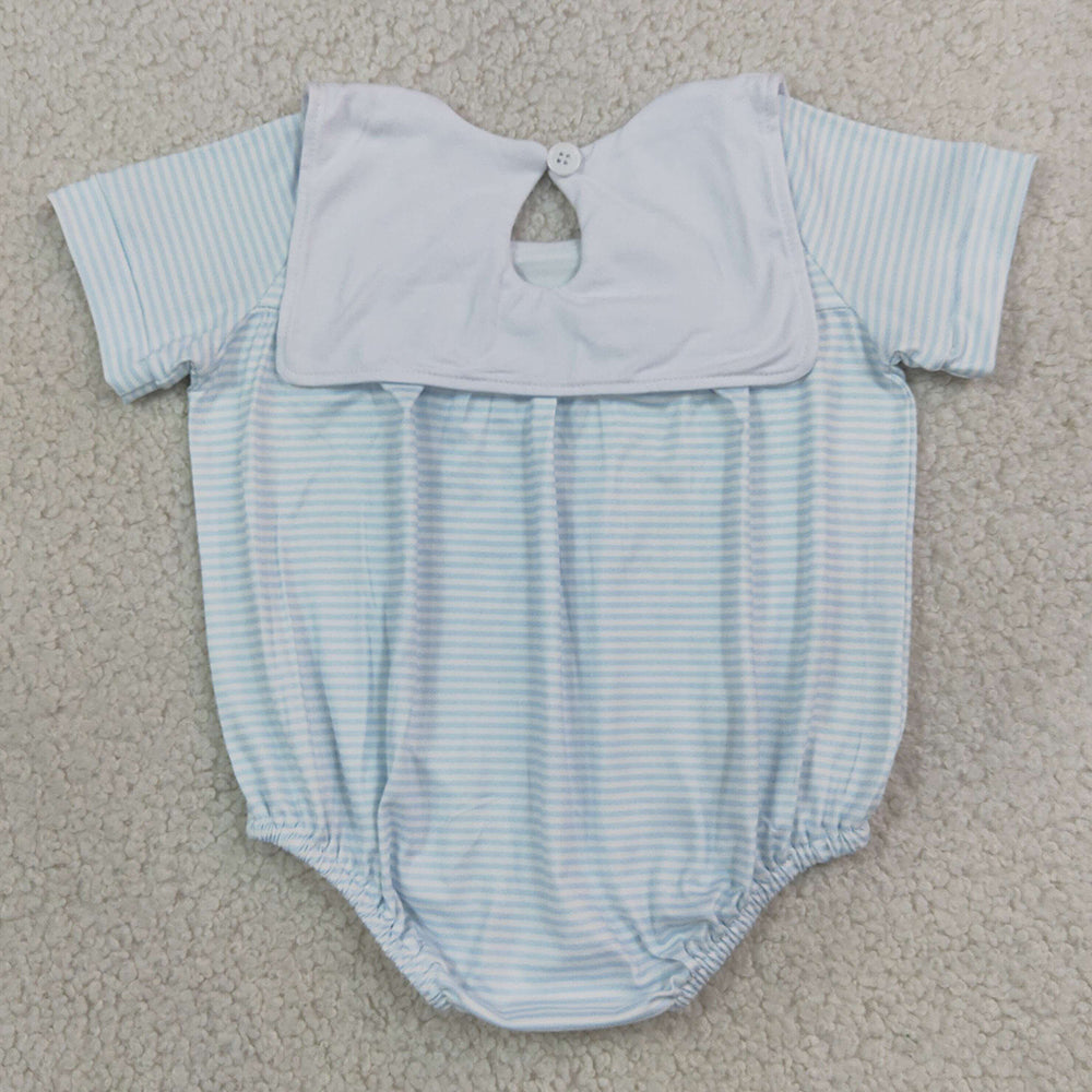 Baby Boys Rompers Embroidery Truck House Farm Stripe Rompers SR4075