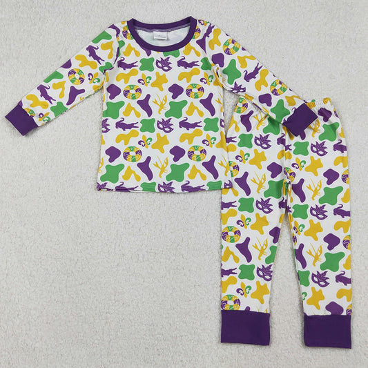 Baby Boys Pajamas Mardigras Camo Crayfishes Anchors Top Pants Pajamas Sets BLP1273 10.1