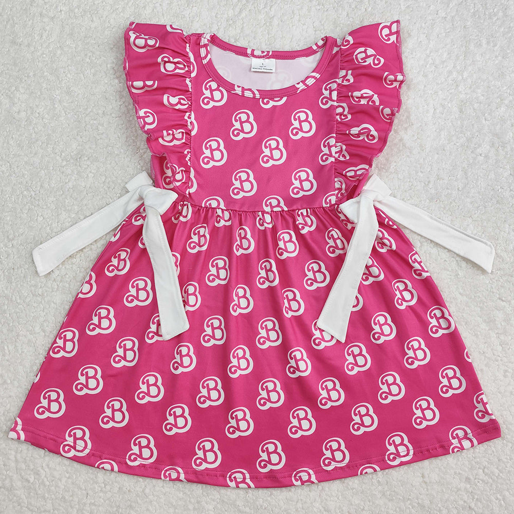 Baby Girls Dress Doll B Bows Knee Length Dresses GSD1812 3.7