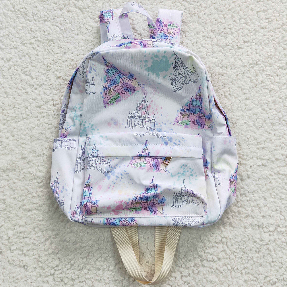 Baby Kids Children Backpacks Castle Print Back Bags BA0079
