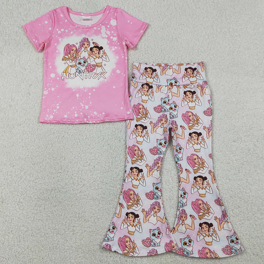 Baby Girls Clothes Cartoon Demon Hunters Top Bell Bottom Pants Clothes Sets GSPO2247 1.5