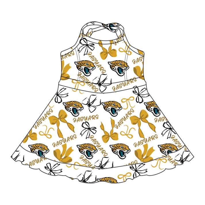 Preorder (moq 5)Baby Girls Strap Eaguars Bows Plaid Shorts Ruffle Team Knee Length Dresses 6.30