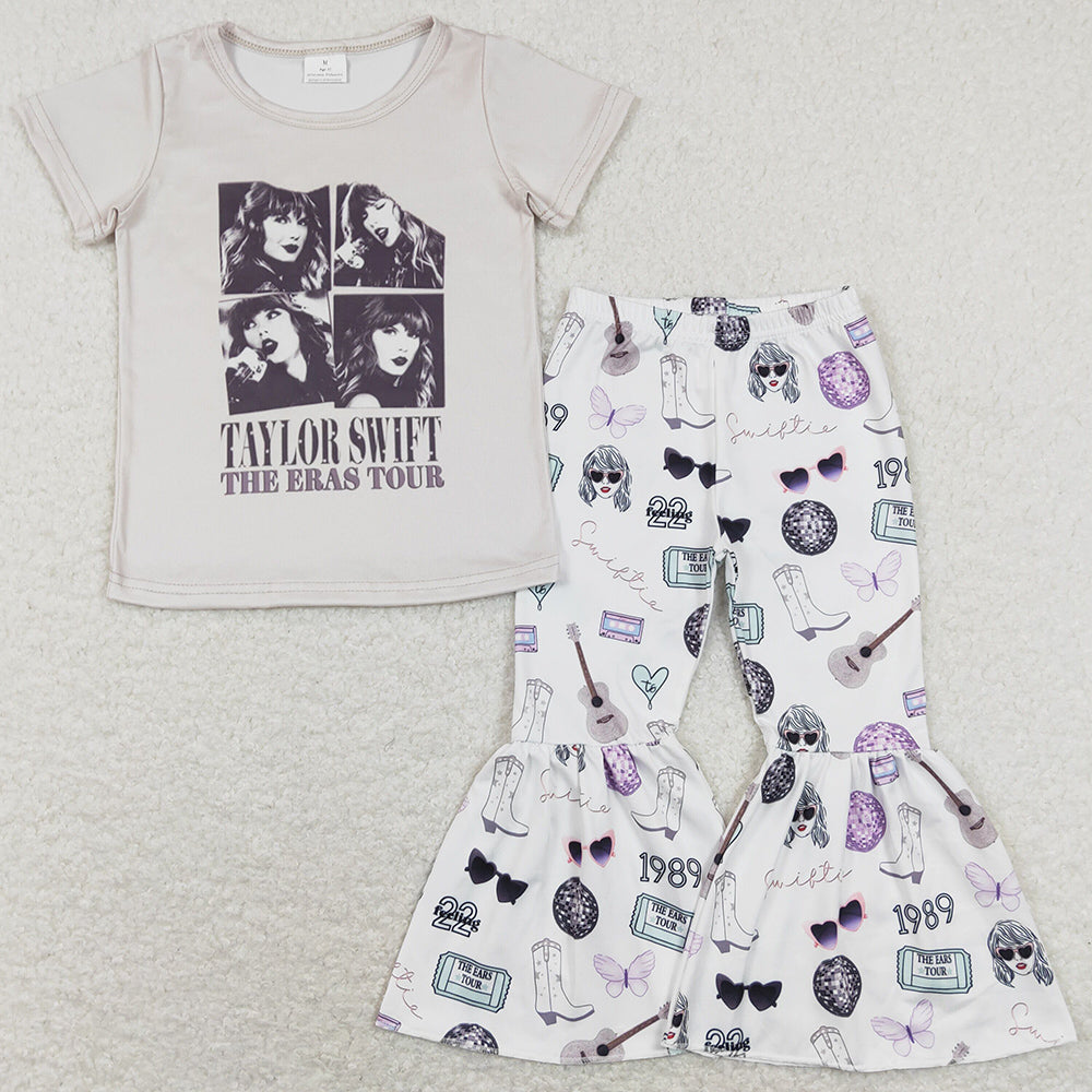 Hot Sale Baby Girls Clothes Bell Pants Sets P0415 GT0435