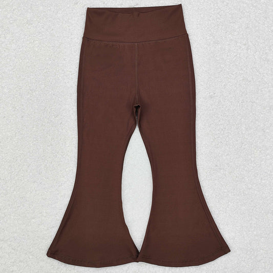Baby Girls Pants Brown Yoga Active Wear Bell Bottom Pants P0571