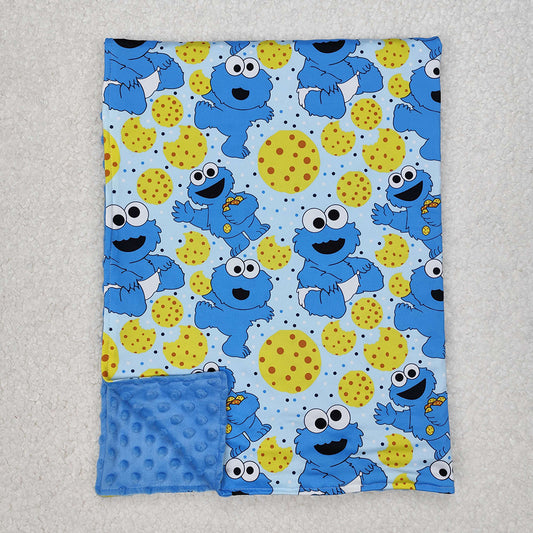 Baby Toddler Kids Blankets Cartoon Blue Street Cookie Minky Blankets BL0195 3.8