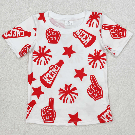 Baby Girls Clothes Cheer Red Team Pullovers Tee Shirts Tops GT0940 3.6