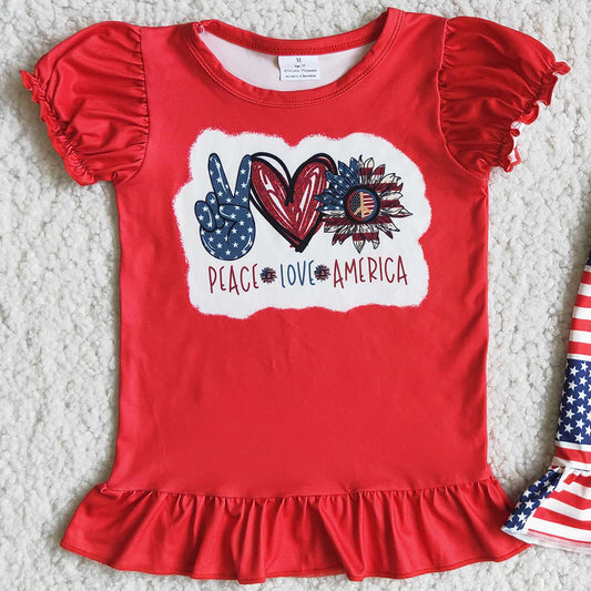 Baby Girls Clothes July 4th Summer Kids Boutique Clothing Girls Outfits D12-15 3.25