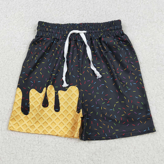 Baby Boys Shorts Black Ice Cream Drip Summer Shorts Bottoms SS0624 12.8
