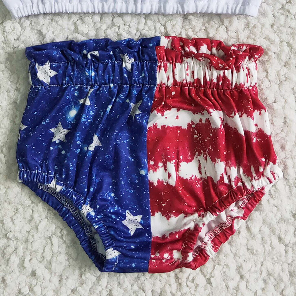 Baby Girl Bummies 4th Of July Girls Clothing Cute Bummies Set NC0001