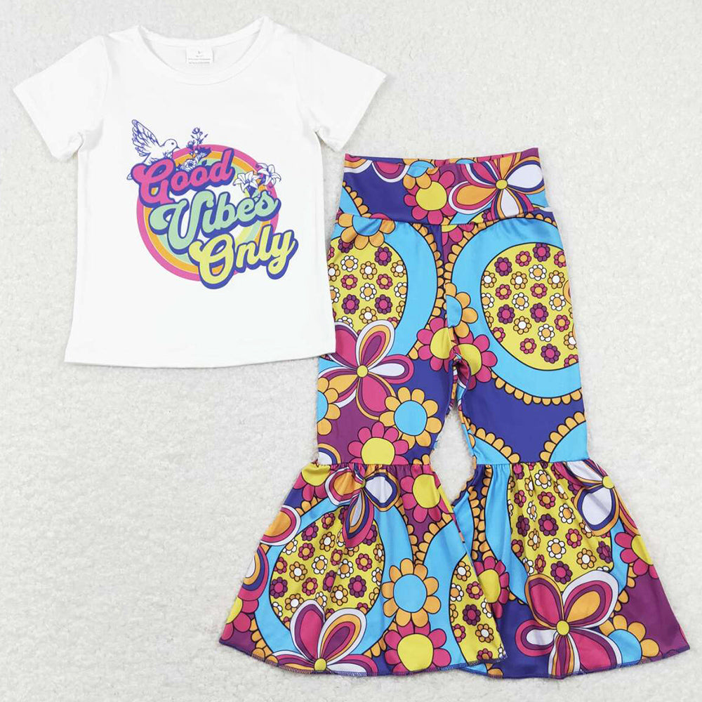 Baby Girls Clothes Flowers Bell Pants Sets GSPO1240