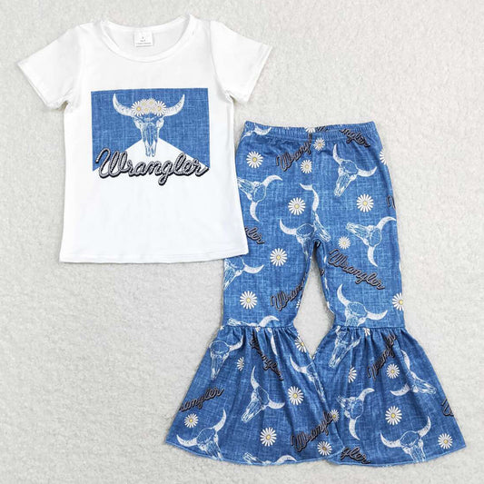 Cow Print Boutique Kids Girls Clothe Bell Bottom Outfits GSPO1287