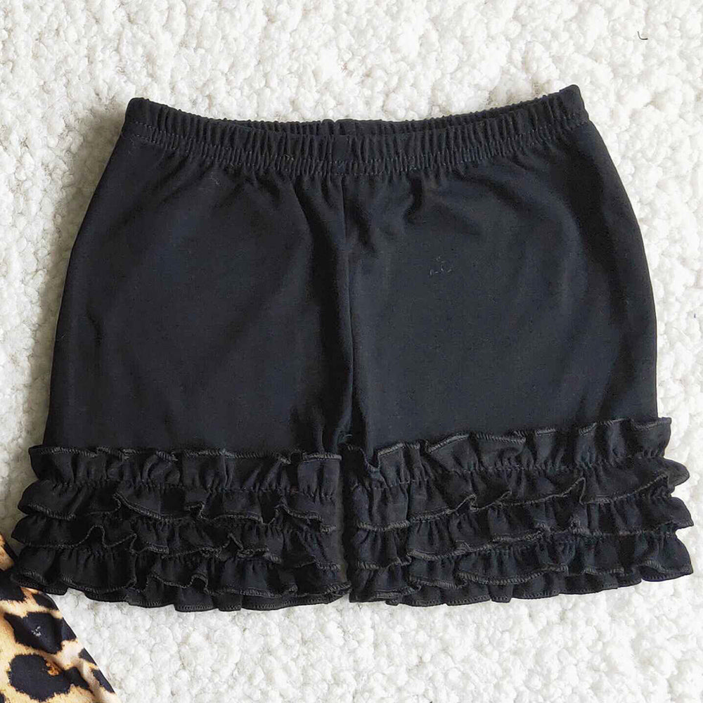 Hot Sale Kids Clothes Girls Summer Outfits Tunic Top Icing Shorts Girl Clothing Leopard Sets D6-12