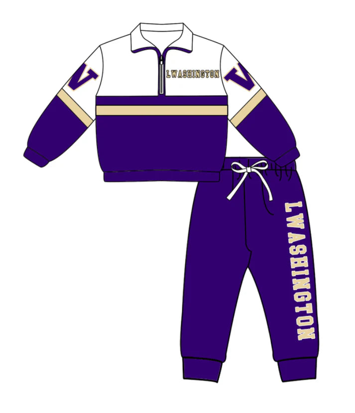 Preorder (moq 5)Baby Boys Lwashington Zipper Pullover Jogger Pants Team Clothes Set 1.6