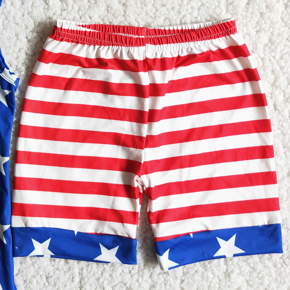 Fashion Kids Clothes Boys Summer Outfits 4th of July Baby Boy Clothes Hoodie Sets D13-30