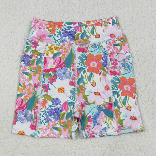Baby Girls Shorts Pink Floral Yoga Short Bottoms SS0614 7.9