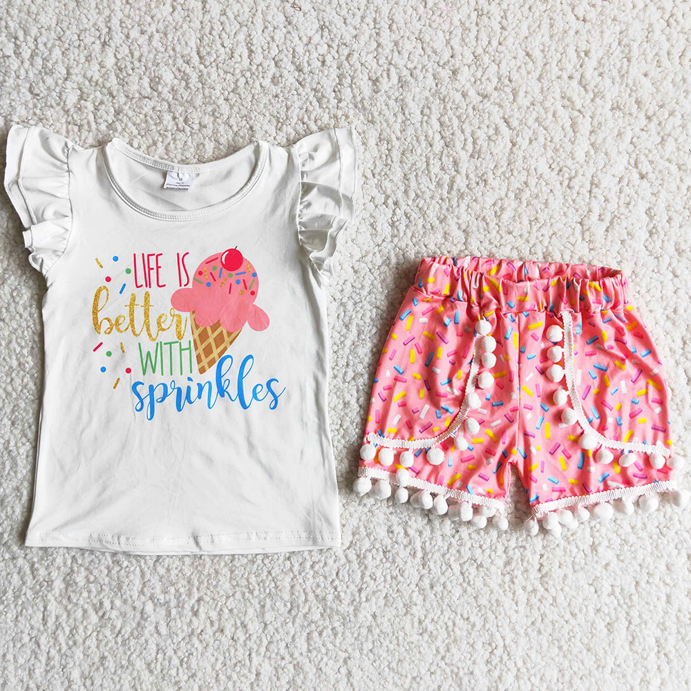 Fashion Baby Girls Clothes Boutique Kids Outfits Toddler Girl Clothing D13-20