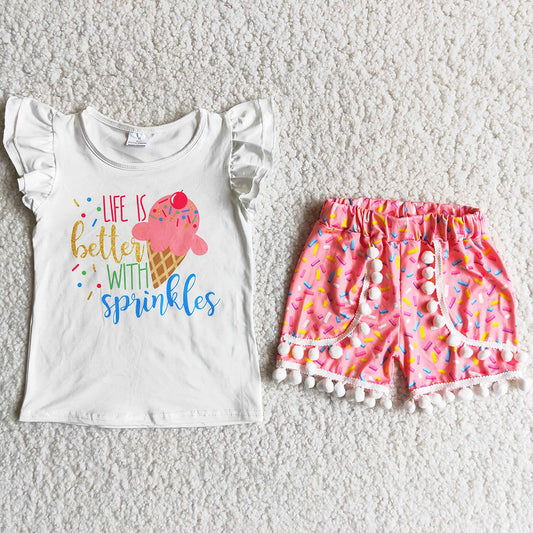 Fashion Baby Girls Clothes Boutique Kids Outfits Toddler Girl Clothing D13-20