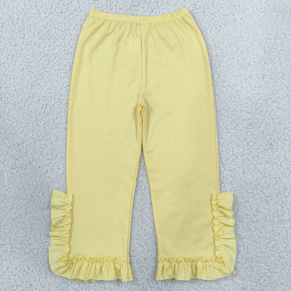 Baby Girls Pants Yellow Ruffle Flare Pants Bottom P1163