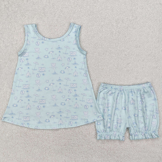 Baby Girls Clothes Sea Beach Wear Tunic Tops Shorts Sets GSSO2224 3.13