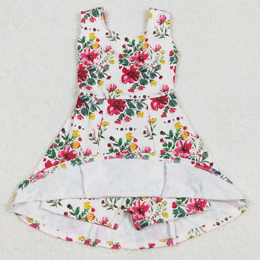 Baby Girls Dress Red Flowers Active Yoga Athletic Dresses GSD1844