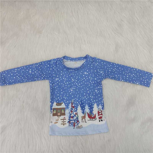 Cute Christmas Kids Boys T-shirt Long Sleeve Tops 6 A1-16 10.22