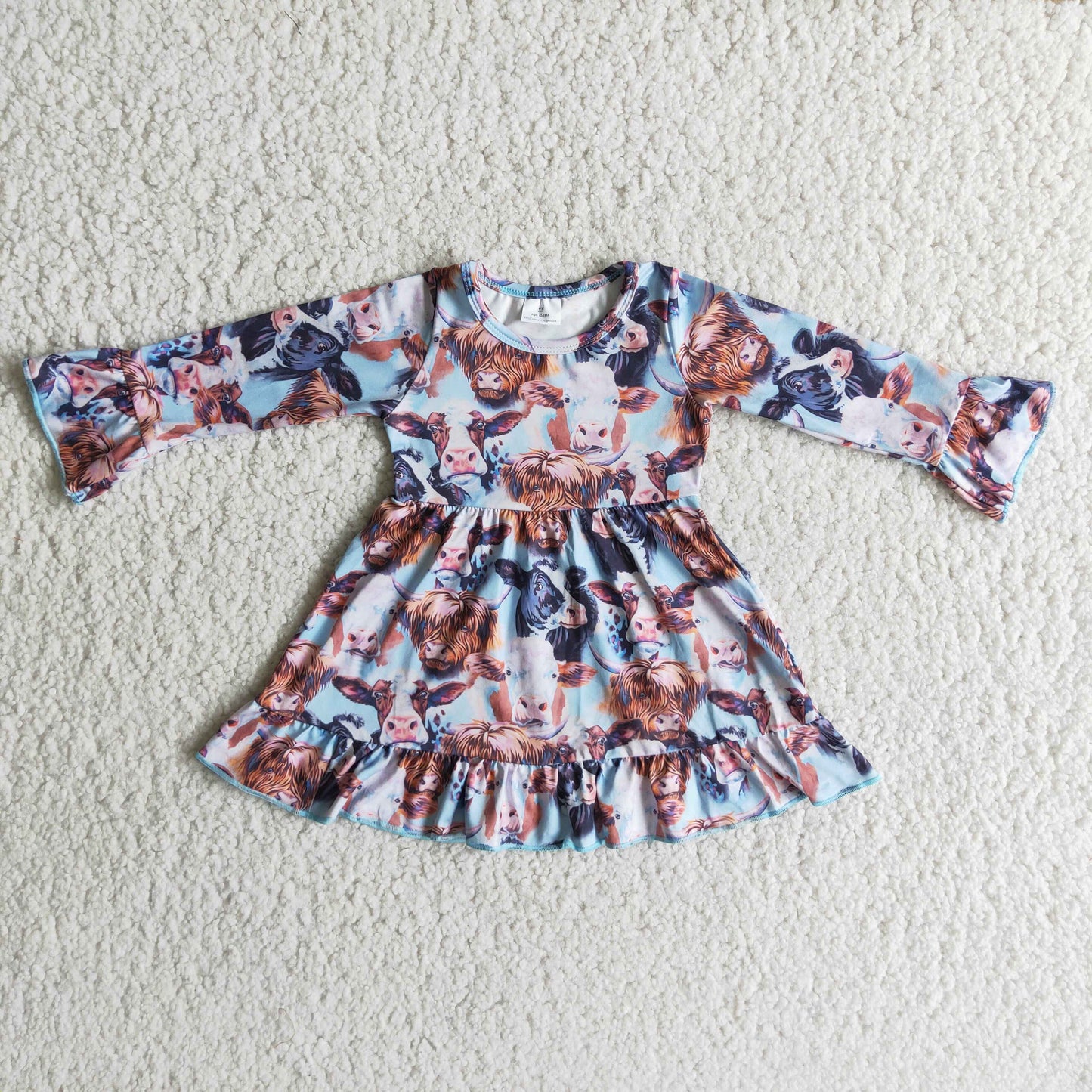 Cow Print Fashion Baby Girls Dress 6 A14-14