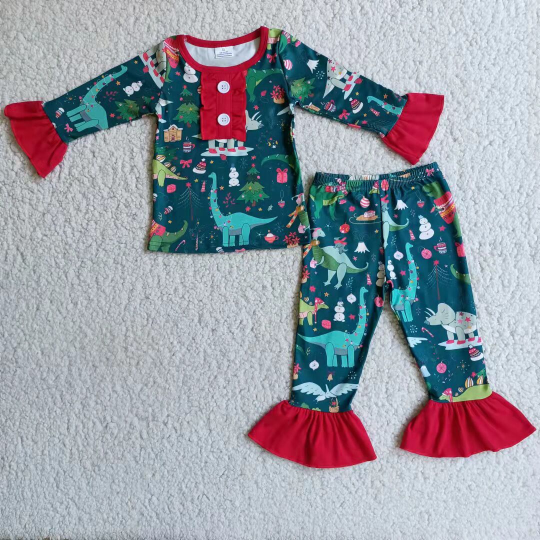 Boutique Girls Pajamas Christmas Sleepwear Sets 6 A4-28