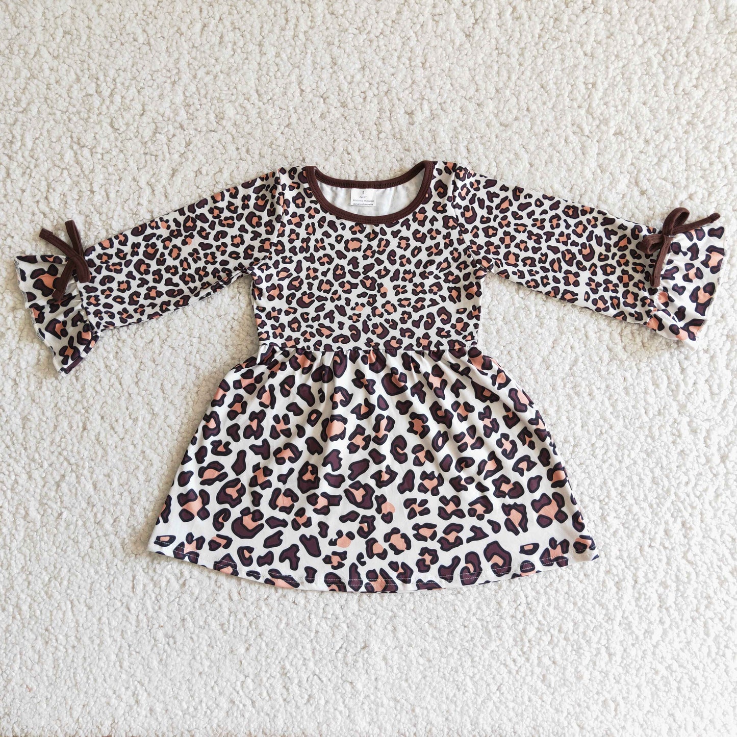 Hot Sale Baby Girls Dress Leopard Fashion Dresses 6 A6-13