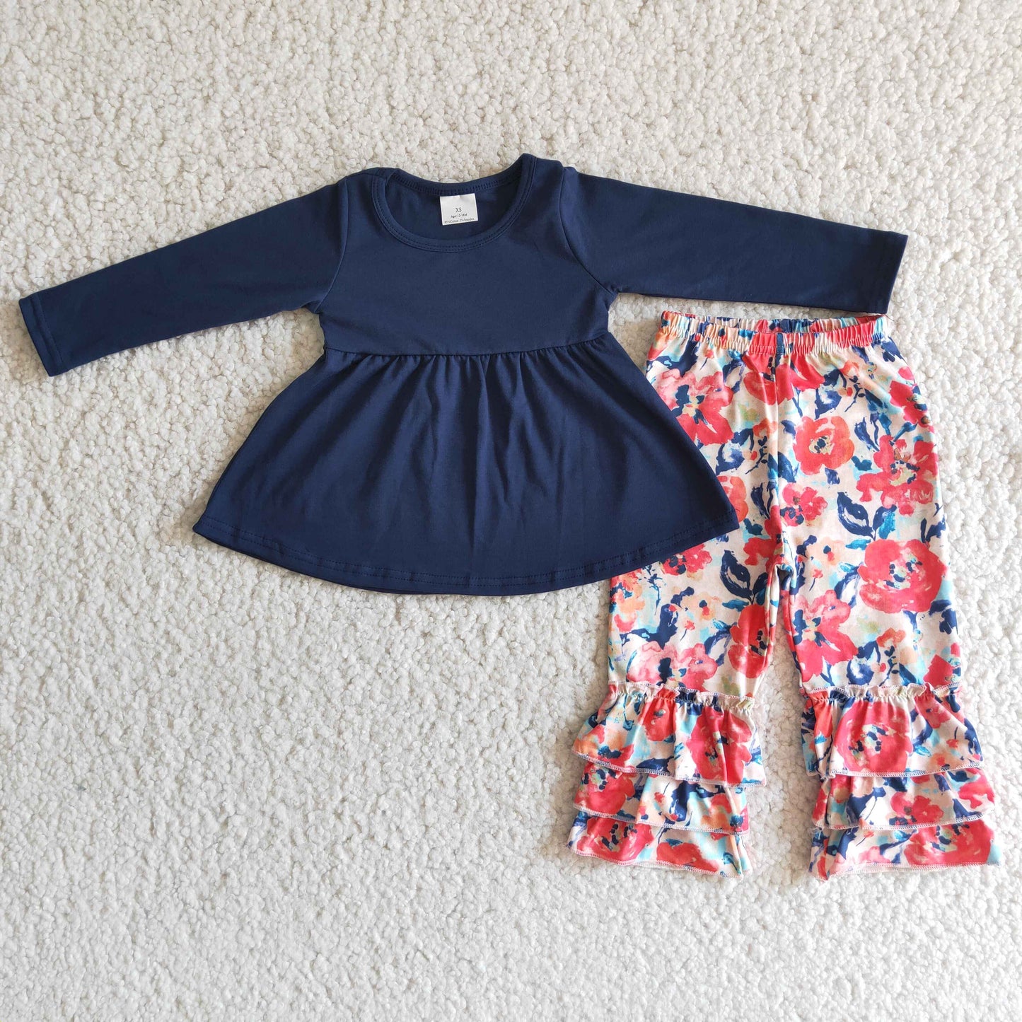 Flower Print Baby Girls Clothes Sets 6 B2-5