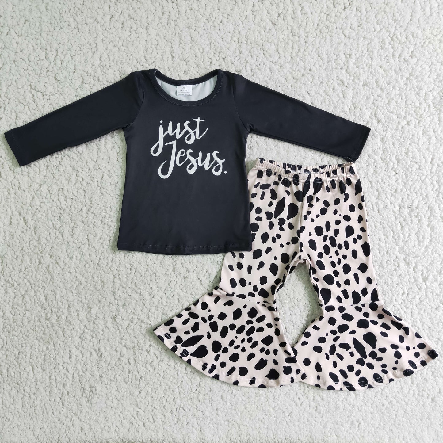 Boutique Girls Clothes Leopard Bell Bottom Outfits