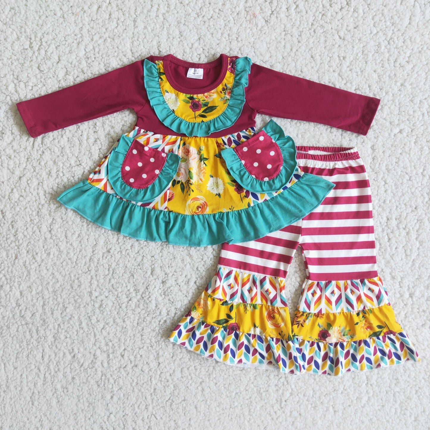 Hot Sale Baby Girls Clothes Sets 6 B7-36