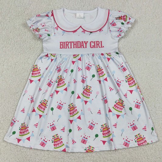 Boutique Baby Girls Dress Embroidery Birthday Girl Gifts Balloons Collar Knee Length Dresses GSD2854 1.2