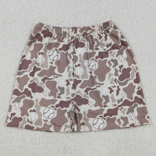Baby Boys Shorts Khaki Camo Baseballs Team Shorts Bottoms SS0654 10.21