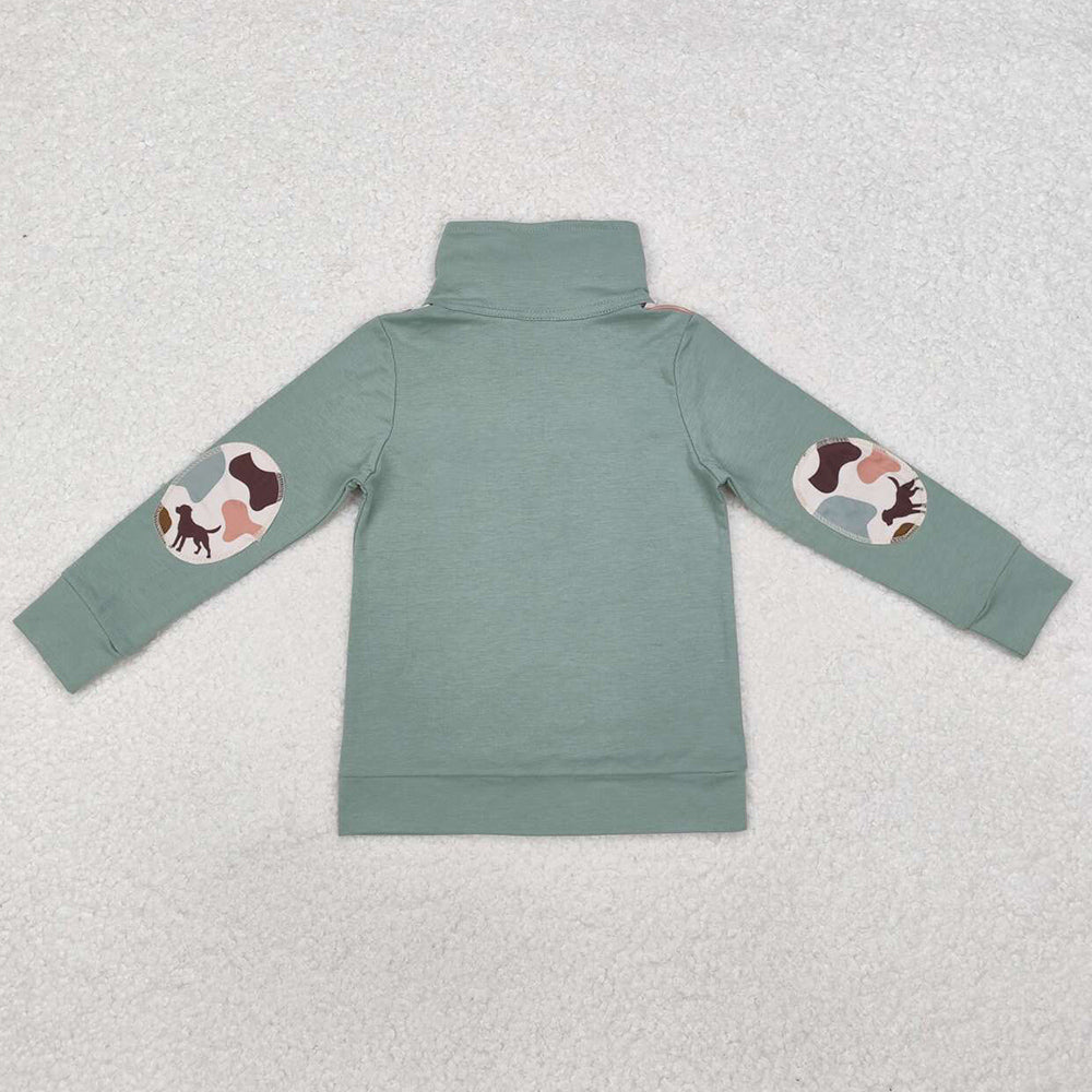 Baby Boys Clothes Tops Camo Dog Ducks Long Sleeve Zip Pullovers Tops BT0796