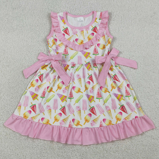 Baby Girls Dress Colorful Popsicle Ice Creams Ruffle Knee length Dresses GSD3470 1.8