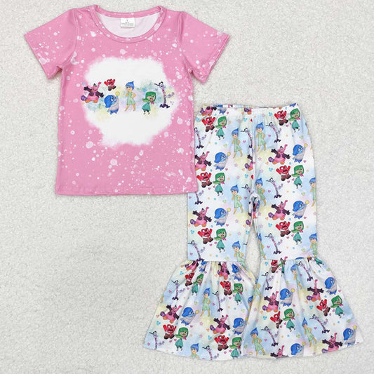 Baby Girls Clothes Cartoon Shirt Top Bell Pants Sets GSPO1657