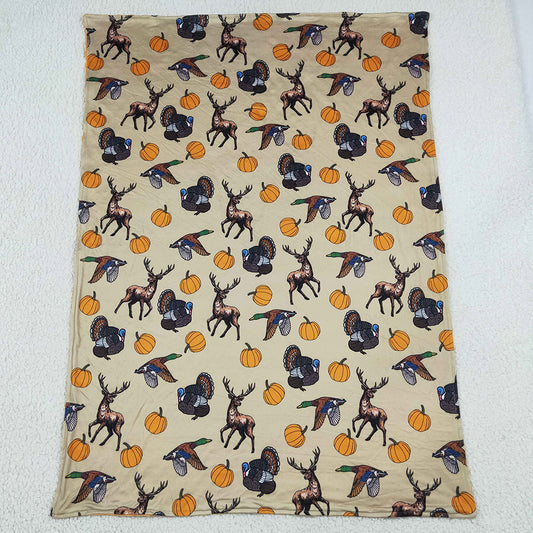 Baby Boys Blankets Pumpkin Ducks Deer Turkey Thanksgivings Blankets BL0292