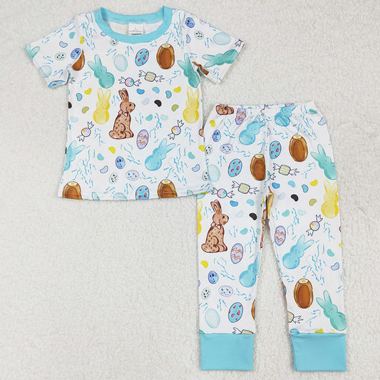 Baby Boys Pajamas Easter Rabbits Eggs Shirt Pants Pajamas Sets BSPO0557