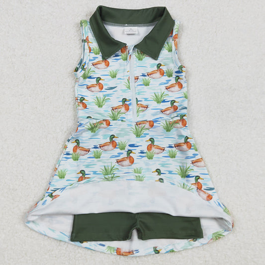 Baby Girls Dress Mallard Ducks Athletic Shorts Dresses GSD1835