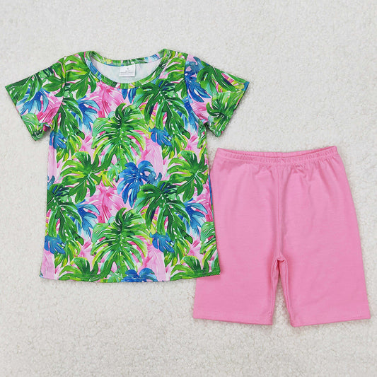 Baby Girls Clothes Leaves Summer Top Shorts Clothes Sets GSSO2211 3.13