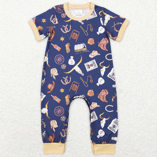 Baby Boys Rompers Cow Print Western Rompers SR0187 4.28