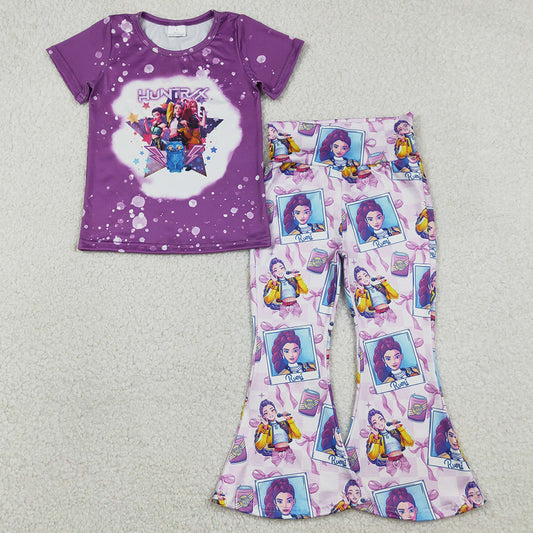 Baby Girls Pajamas Demon Hunter Top Bell Bottom Pants Clothes Sets GSPO2227 12.31