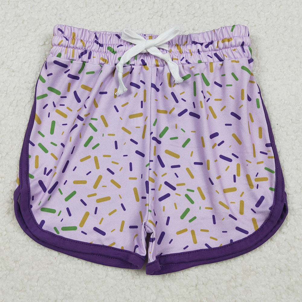 Baby Girls Shorts Mardi Gras Sprinkles Team Shorts Bottom SS0656 11.1