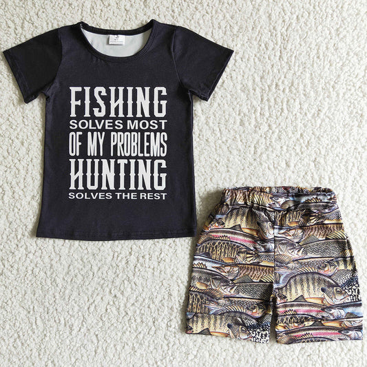 Kids Designer Clothes Boys Boutique Outfits Fish Toddler Baby Boy Clothes Set BSSO0012 6.9)