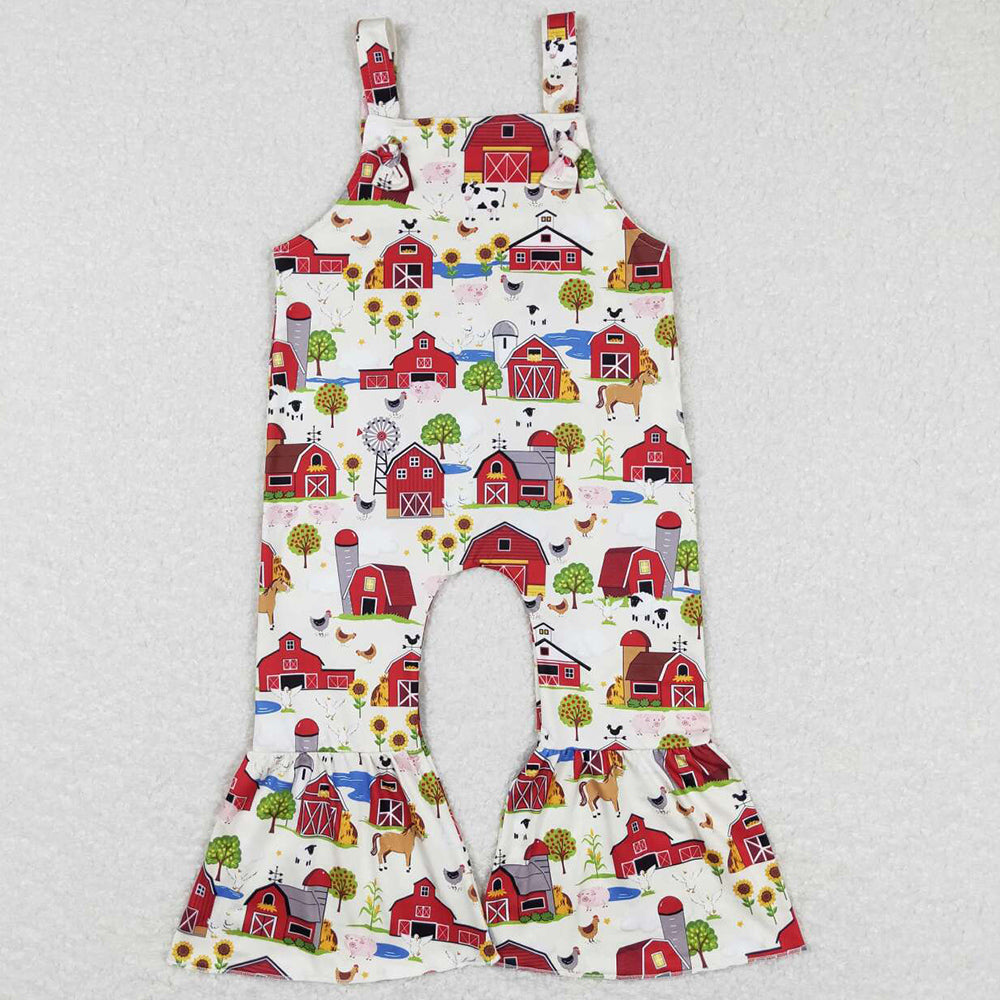 Baby Girls Jumpsuit Summer Farm House Bell Bottom Jumpsuits SR0512