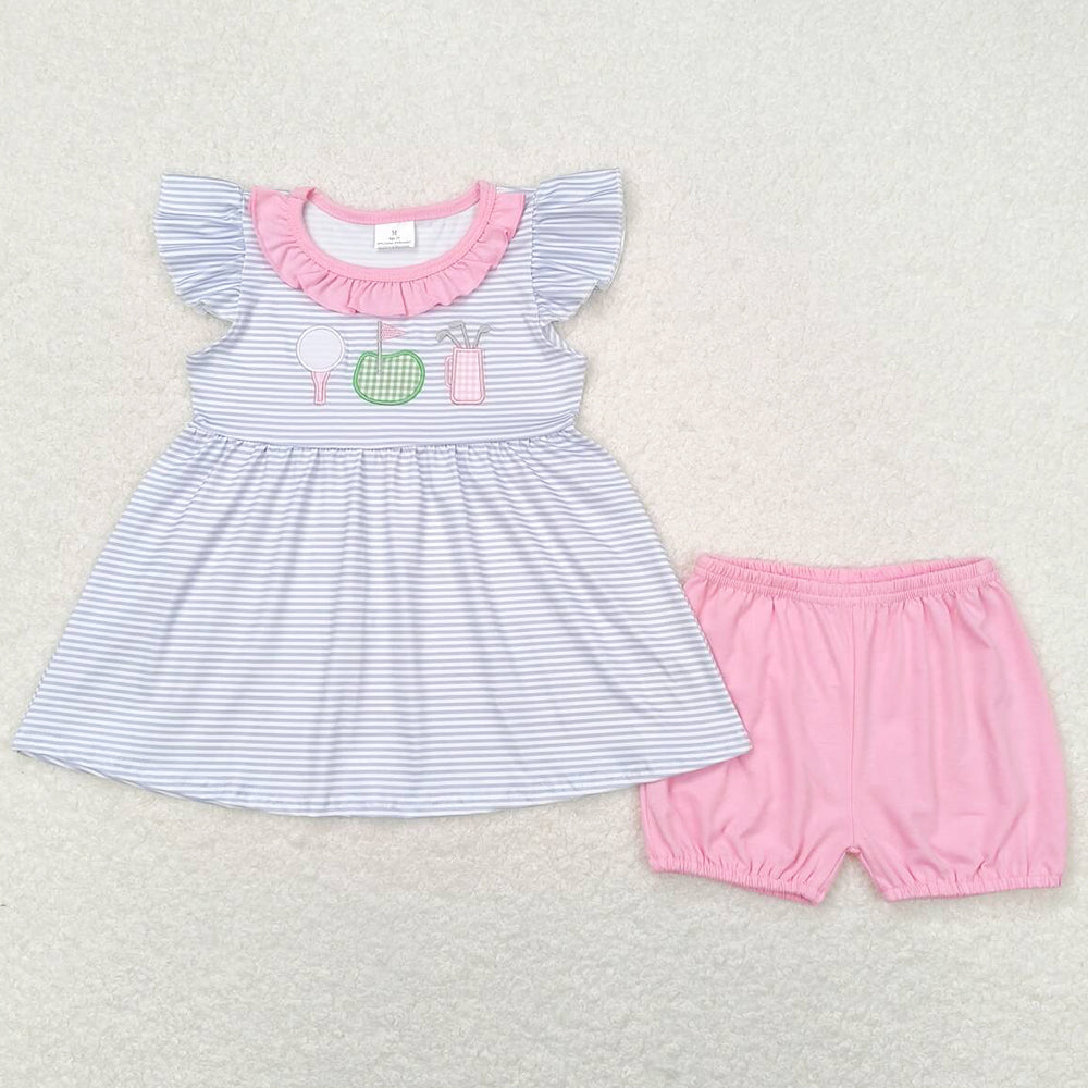 Baby Girls Clothes Golf Sibling Clothing Summer Boys Girls Shorts Sets GSSO0767