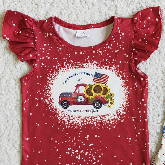 Wholesale Baby Girls Clothes July 4th Kids Summer Clothing Outfits D9-19 3.25